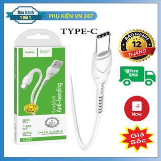 [ CHÍNH HÃNG ] Cáp Sạc TYPE-C Hoco X37 Hỗ Trợ Sạc Nhanh Dây Dài 1 - Siêu Bền - An toàn