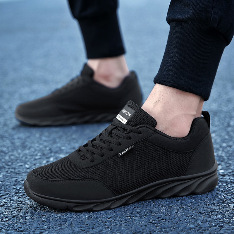 Giày thể thao phối lưới thoáng khí gọn nhẹ thời trang mùa thu cho nam size 38-47 2021