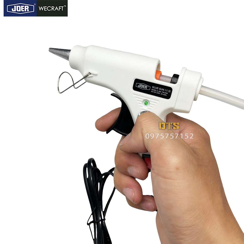 Dụng cụ bắn keo nến silicon JOER S-603 20W, súng máy bắn keo nến cầm tay nhỏ gọn, độ bền cao, súng bắn keo mini