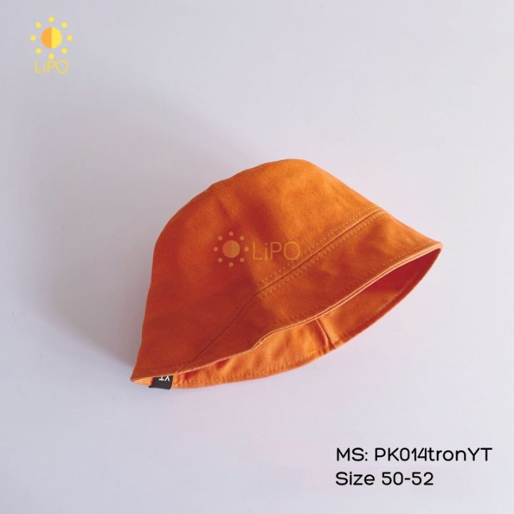 Mũ tròn bé trai bé gái màu trơn basic, nón tròn cho bé 2- 6 tuổi PK014tronYT