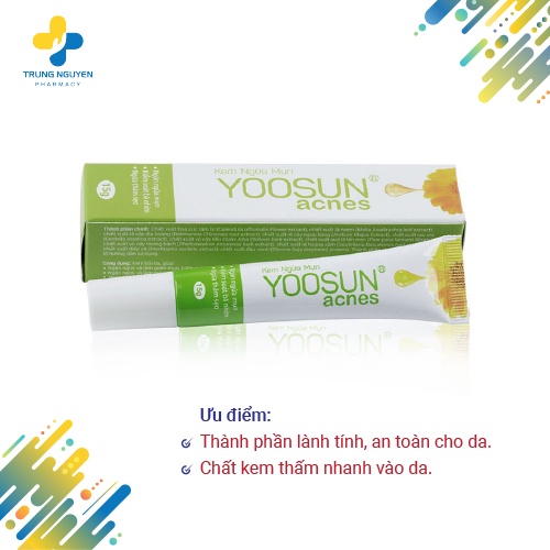 Kem ngừa mụn, mờ thâm Yoosun Acnes (Tuýp 15g)