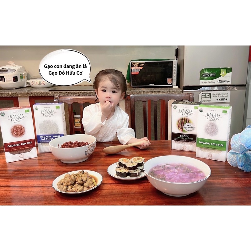 Gạo trắng lứt hữu cơ VietSuisse 1kg cho bé ăn dặm