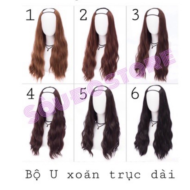 [ẢNH THẬT] KẸP U NỬA ĐẦU XOĂN BẢNG ĐỦ 6 MÀU HOT