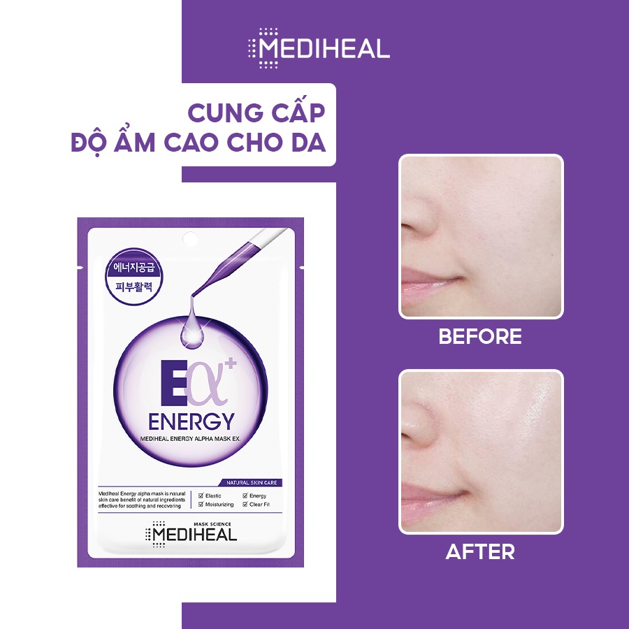 [Nhập mã COSMH22 giảm 8%] Mặt Nạ Hồi Sinh Làn Da Mediheal Energy Alpha Mask EX 23ml [K77]