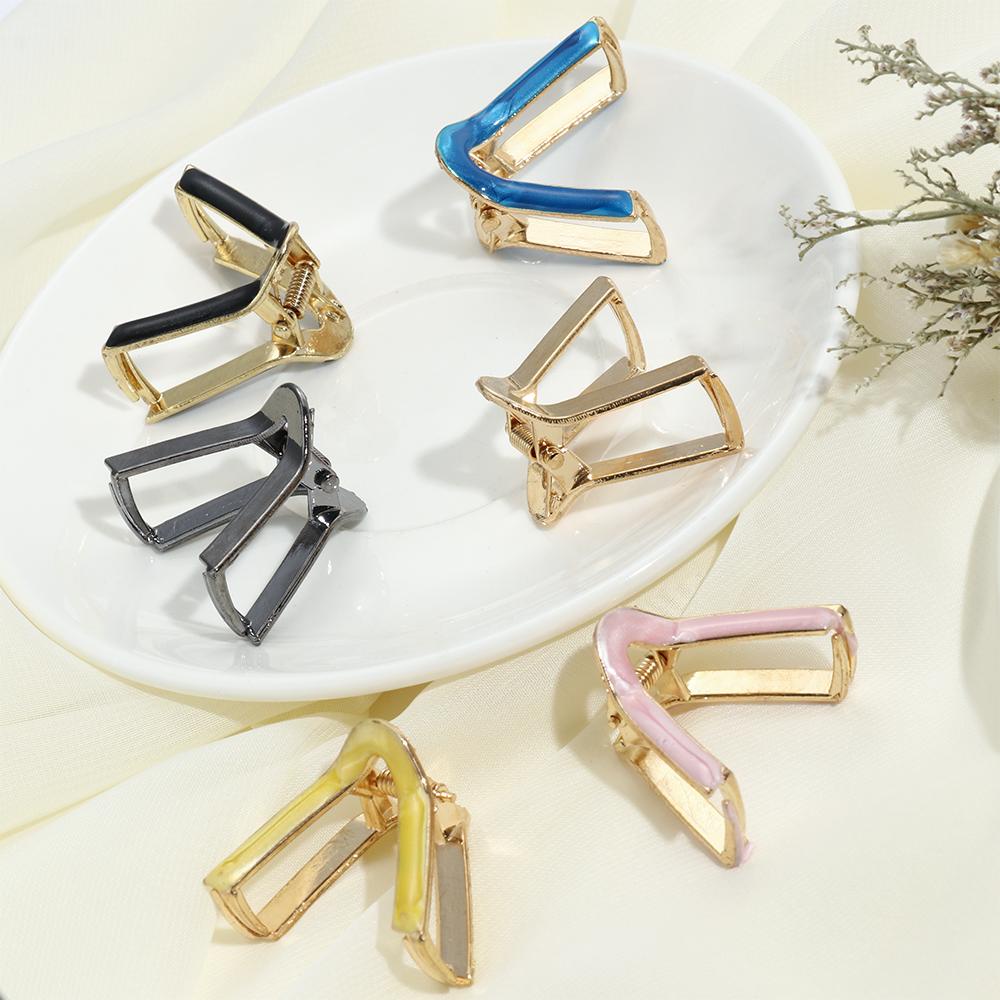 Kẹp Tóc Chữ V Thiết Kế Đơn Giản Phong Cách Hàn Quốc