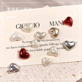 set 10 charm tim trang trí móng tay