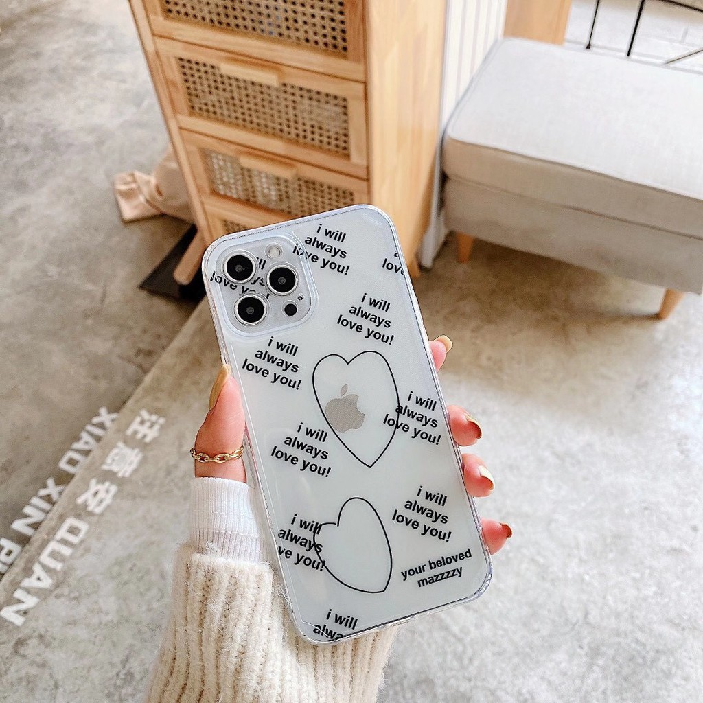 Ốp điện thoại TPU in hình trái tim cho Iphone12 / 12pro Max / 12mini / 7plus / 11pro Max / Xs Max / Xr | BigBuy360 - bigbuy360.vn