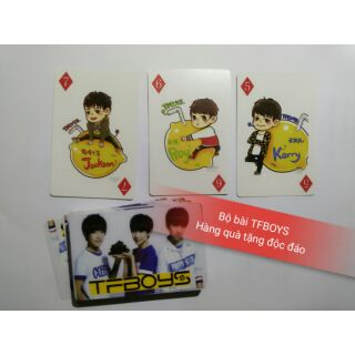 Combo bộ bài tfboys, vở tfboys, nhãn vở, thời khóa biểu, bút, huy hiệu, túi bút