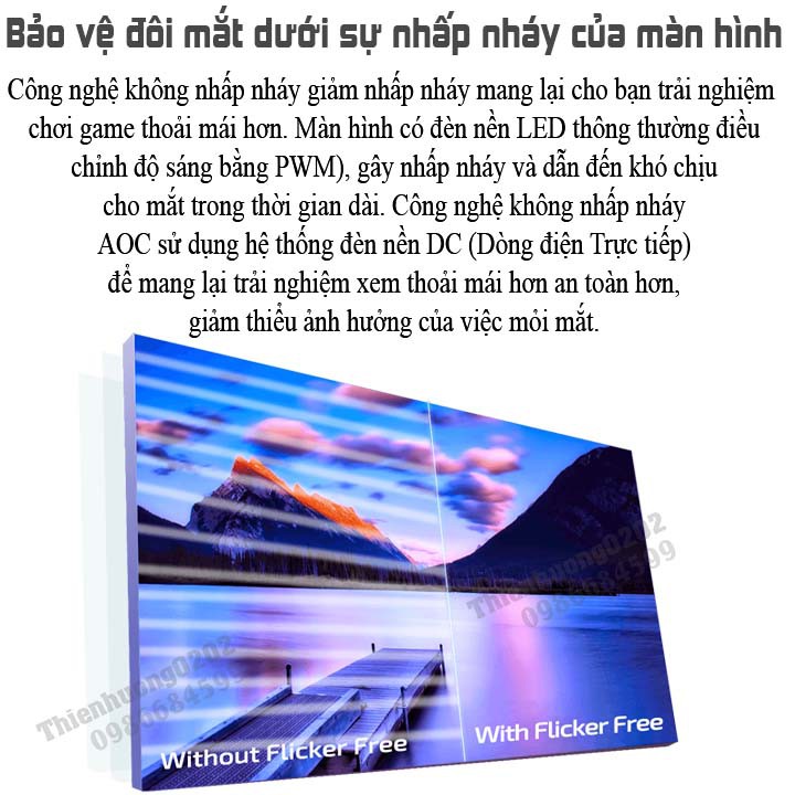 Màn hình máy tính 24 inch, Màn hình máy tính full viền AOC 24B2XHM/74 kết nối HDMI+VGA FullHD 1080P 75HZ Bảo hành 3 năm