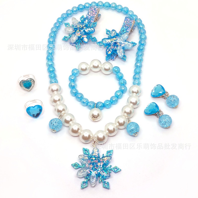Bộ Trang Sức Vòng cổ Bông Tai Mới Cho Bé Gái