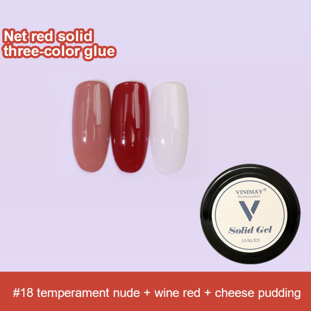 Sẵn Sàng Cổ 3 Màu Chắc Chắn Sơn Móng Tay Đóng Hộp Chắc Chắn Keo Dán Móng Kết Cấu Kem Keo Dán Móng Gel Móng Tay Cá Tuyết