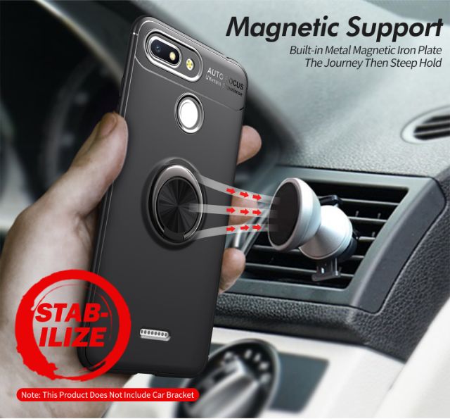 Xiaomi Redmi 6 / 6A ốp lưng chống sốc giá đỡ kiêm nhẫn Ô tô