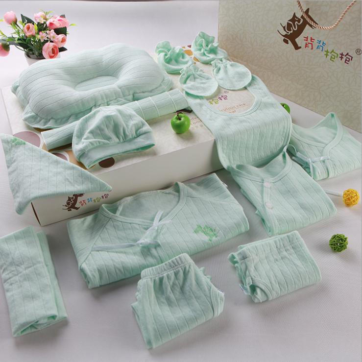 Set Đồ Sơ Sinh quà tặng cho bé 18 chi tiết cotton có hộp sang chảnh.