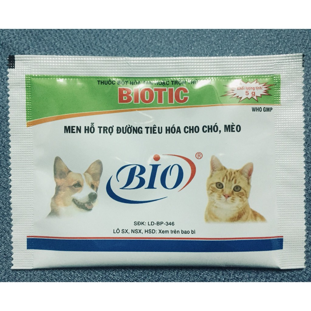 Men tiêu hóa vi sinh BIOTIC cho chó mèo -  [Gói lẻ 5g] - Hỗ trợ cho đường tiêu hóa chó mèo