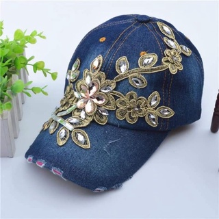 Nón jean đính đá cao cấp