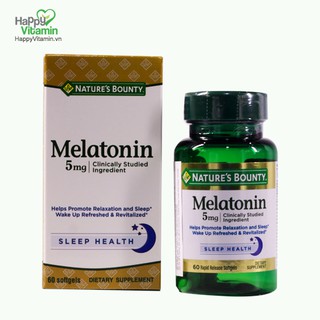 Nature's Bounty - MELATONIN 5mg - Hỗ Trợ Điều Hòa Giấc Ngủ