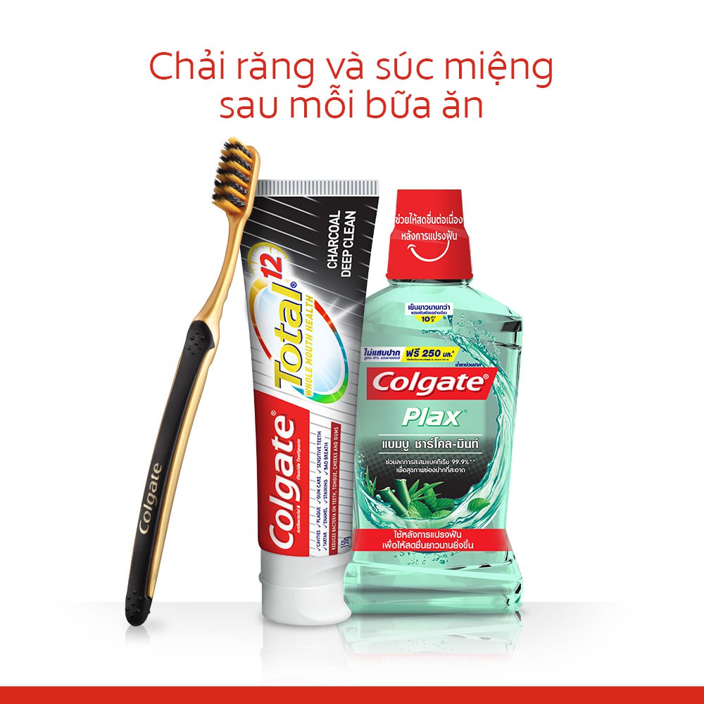 Bộ 4 Bàn chải đánh răng Colgate SlimSoft Gold Charcoal mềm mảnh than vàng