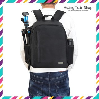 Ba lô size nhỡ Caden D6 chống sốc máy ảnh HÌNH THẬT form cứng siêu đẹp