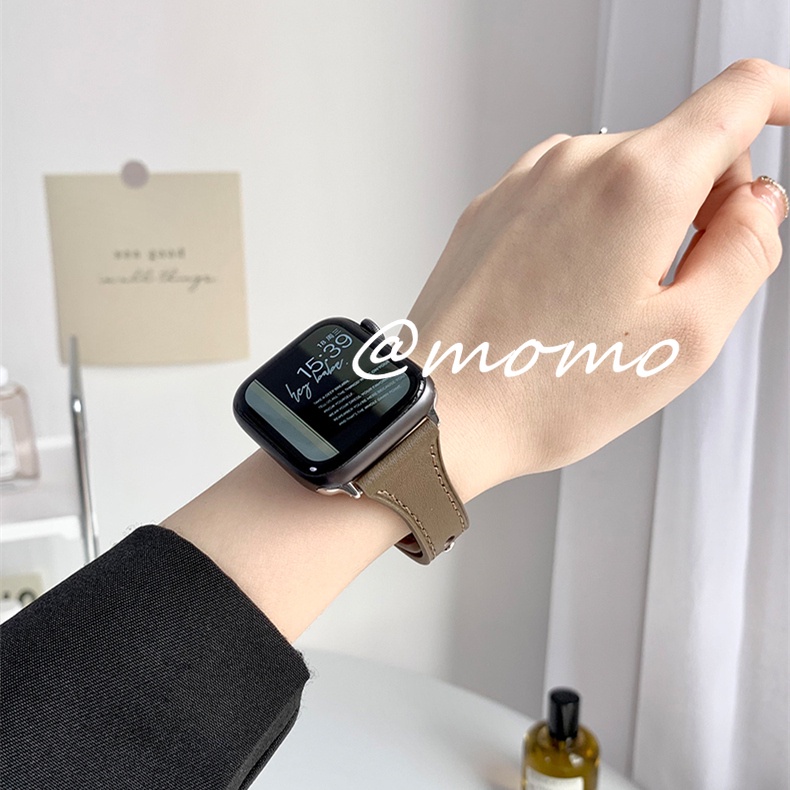 Dây Đeo Bằng Da Sang Trọng Dành Cho Apple Watch Series 7 6 SE 5 4 3 2 45mm 41mm 40mm 44mm 38mm 42mm