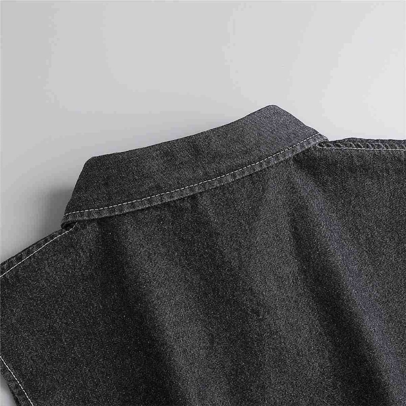 Cổ áo sơ mi giả denim màu đen phong cách cổ điển dành cho nữ
 | BigBuy360 - bigbuy360.vn