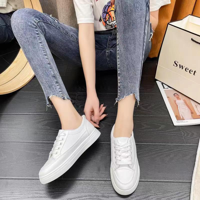 Giày thể thao nữ phong cách đi êm thoải mái đế thoáng dễ thoát khí TT001 - đủ size 2 màu trắng và kem hot 2022 - SUDI
