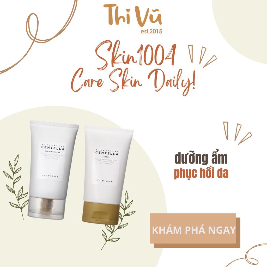 Kem dưỡng da rau má Skin1004 Madagascar Centella Soothing Cream 75ml dưỡng ẩm làm dịu phục hồi da