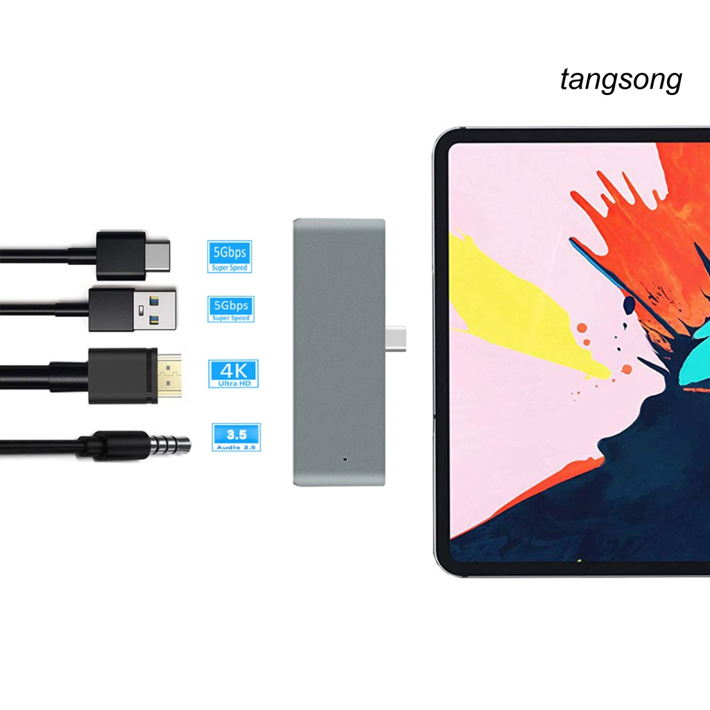 Bộ Chuyển Đổi Ts-4 In 1 Type-C Sang Hdmi-Compatible / Usb3.1