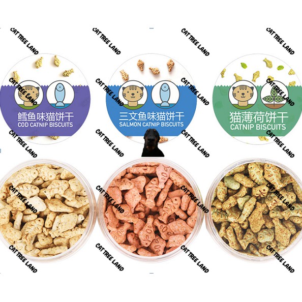 BÁNH THƯỞNG CHO MÈO CATNIP BISCUITS 50G - BÁNH QUY CATNIP (CỎ BẠC HÀ), TIÊU BÚI LÔNG, HỖ TRỢ TIÊU HOÁ, SẠCH RĂNG