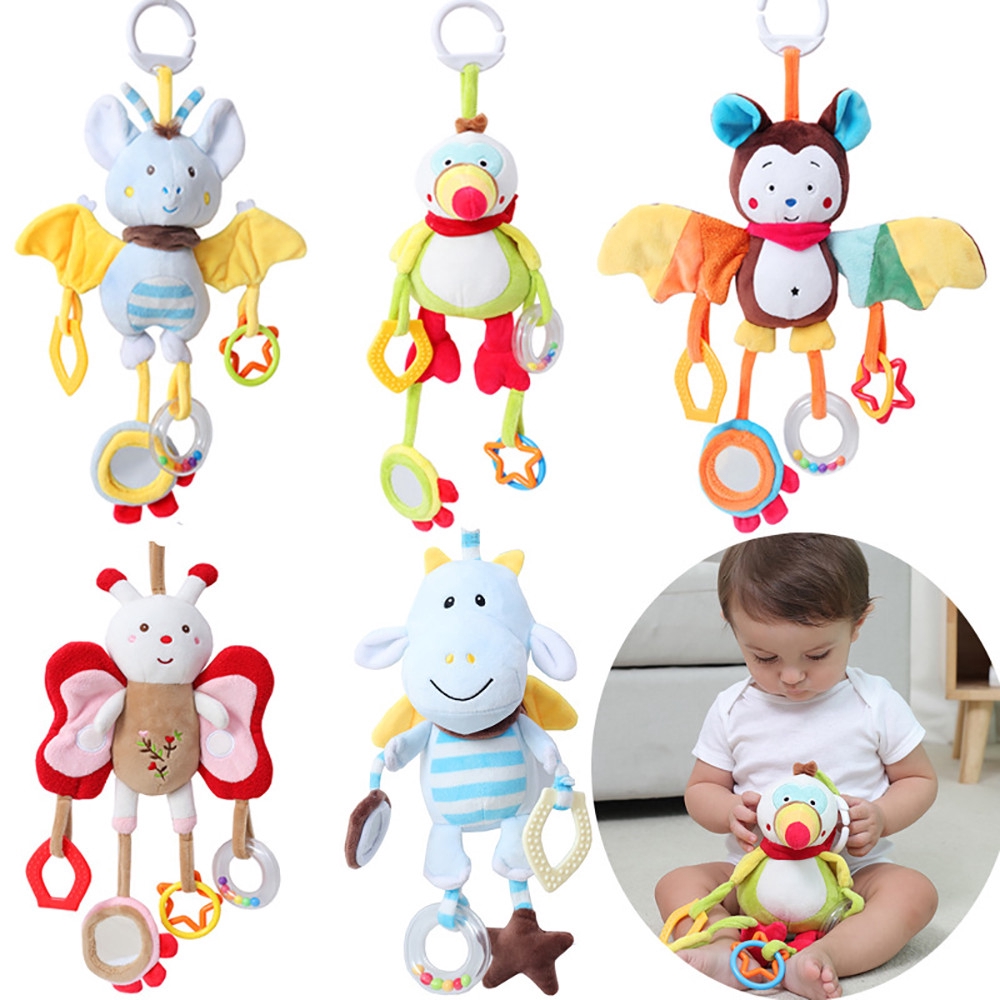 【COD】😺Animal Plush Toys Developmental Toy Bed Hanging Bed Infant Soft Toys