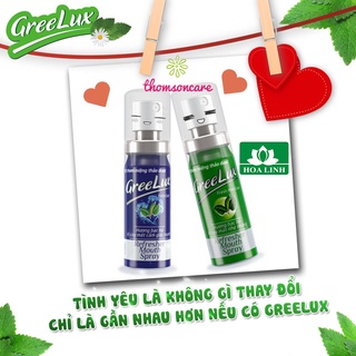 Greelux xịt thơm miệng Thảo Dược hương bạc hà khử mùi hôi miệng dùng cho cả nam nữ - nước xịt thơm miệng