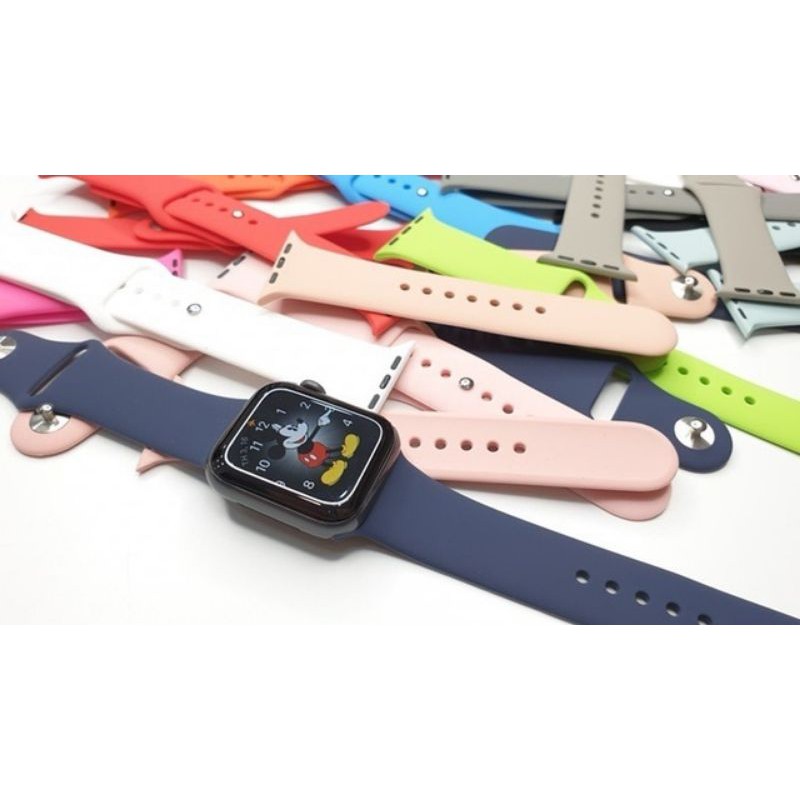 [Mã 2404EL10K giảm 10K đơn 20K] Dây Đeo Silicon Mềm Cho Đồng Hồ Thông Minh Apple Watch Iwatch 38mm 44mm