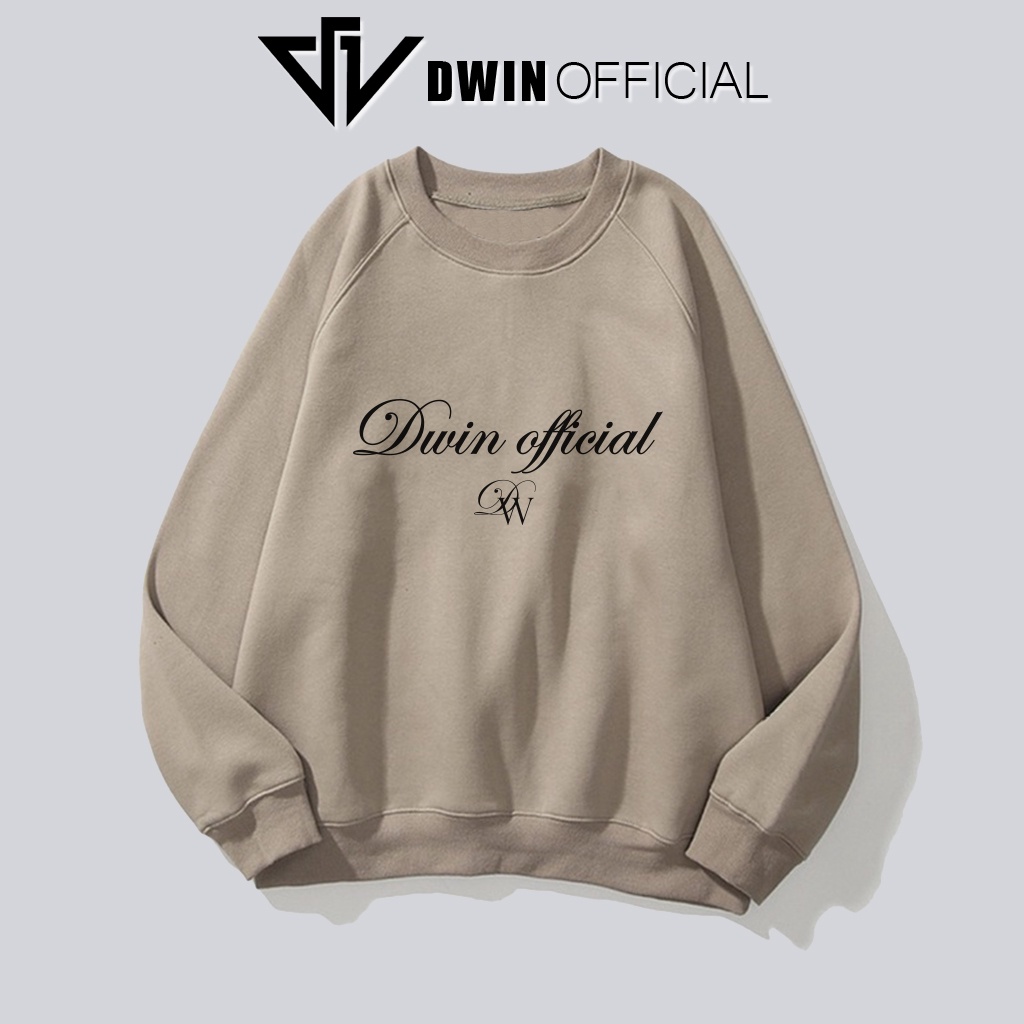 Áo sweater khoác nỉ dài tay unisex DWIN basic nam nữ form rộng oversize local brand