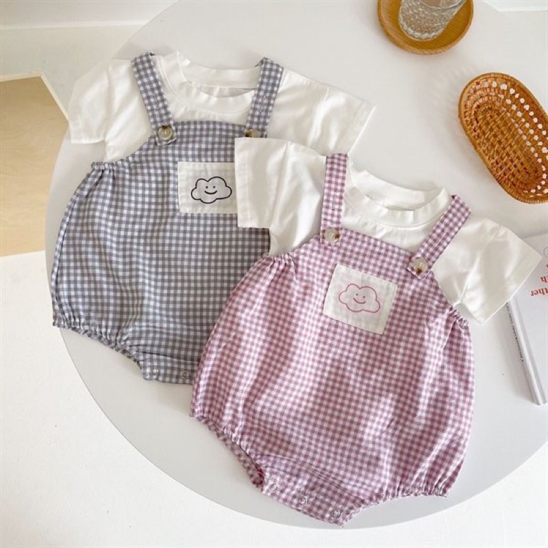 [ Hàng Mới Về ] Set body tím kèm áo phông