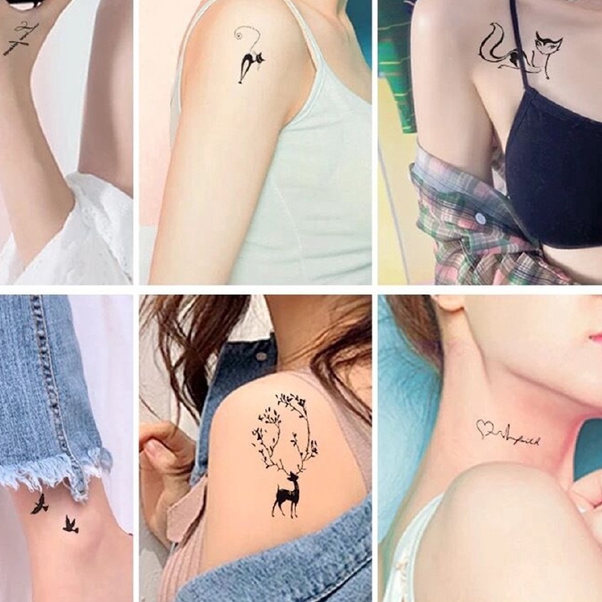 30 Sticker hình xăm dán chống thấm xinh xắn