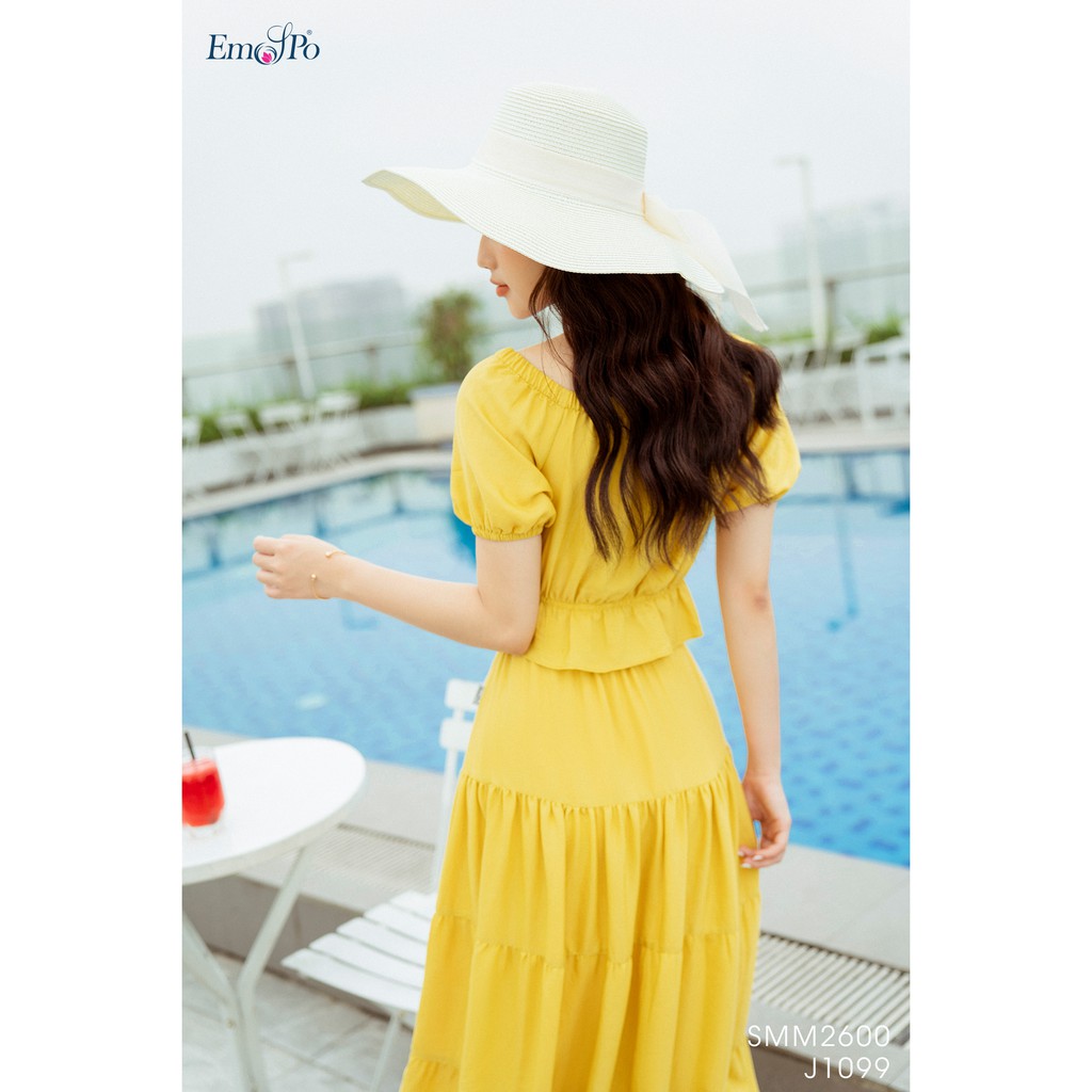 Áo Sơ mi trễ vai, chun vai, tay và gấu áo Emspo SMM2600