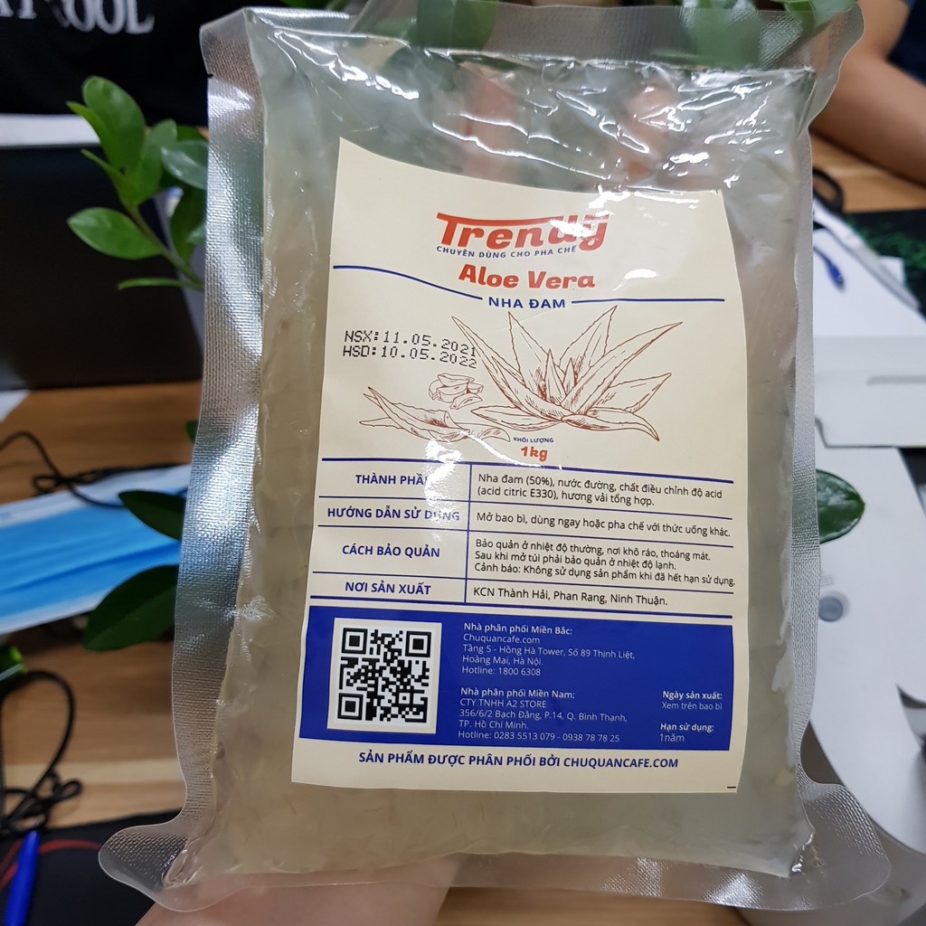 Thạch Nha Đam Phan Nguyễn gói 1kg/ Thạch nha đam Trendy gói 1kg