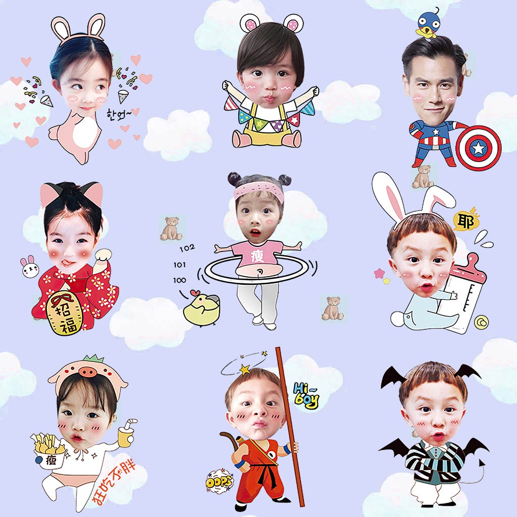 Móc chìa khóa đáng yêu cho bé cắt ảnh theo yêu cầu in hình cute