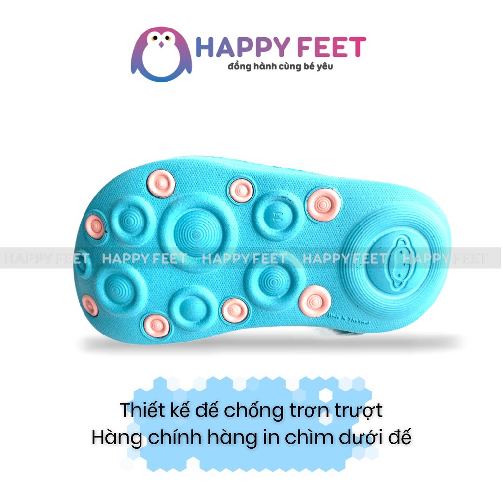 Dép sục trẻ em chính hãng Monobo Thái Lan siêu êm chống trơn trượt cho bé trai bé gái 4- 10 tuổi - Happy Feet DN01Uni