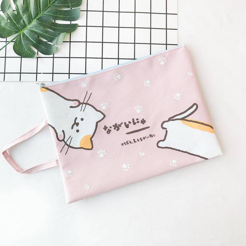 ⭐ iLado ⭐ Túi đựng tài liệu Khóa Kéo túi đựng bút Bìa đựng tài liệu trong suốt Hoạt Hình túi đựng tài liệu a4 file Hộp đựng storage dễ thương cute đồ dùng học tập học sinh động vật