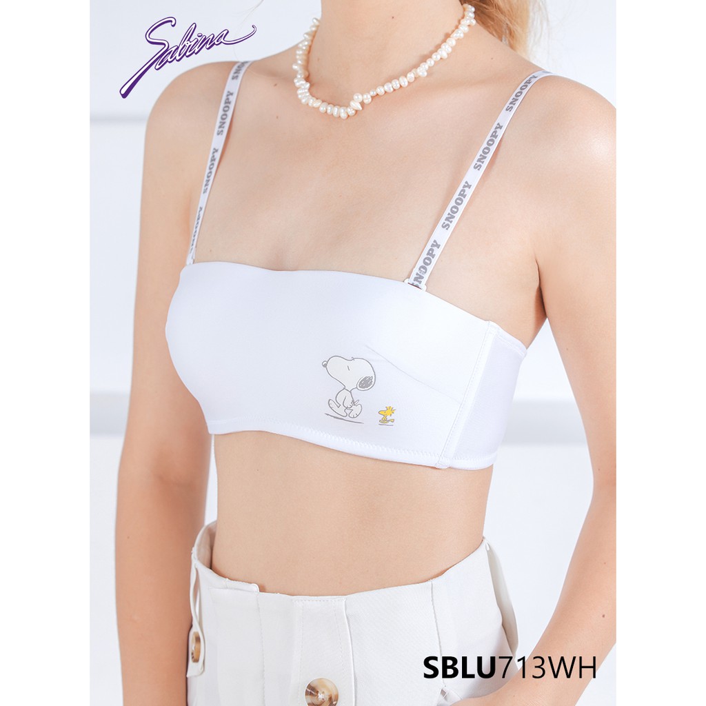 Combo Áo Lót Mút Mỏng Không Gọng Cup Ngang Và Quần Đồng Bộ Màu Trắng Snoopy Collection By Sabina SBLU713WH+SULU713WH | BigBuy360 - bigbuy360.vn