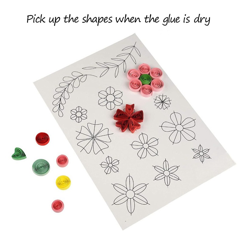 Bộ Giấy Quilling 45 Màu 900 Dải Kèm Dụng Cụ Làm Đồ Thủ Công Diy Trang Trí Nhà Ở