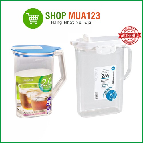 Bình đựng nước nhựa trong cao cấp 2L & 2,9L Nhật nội địa