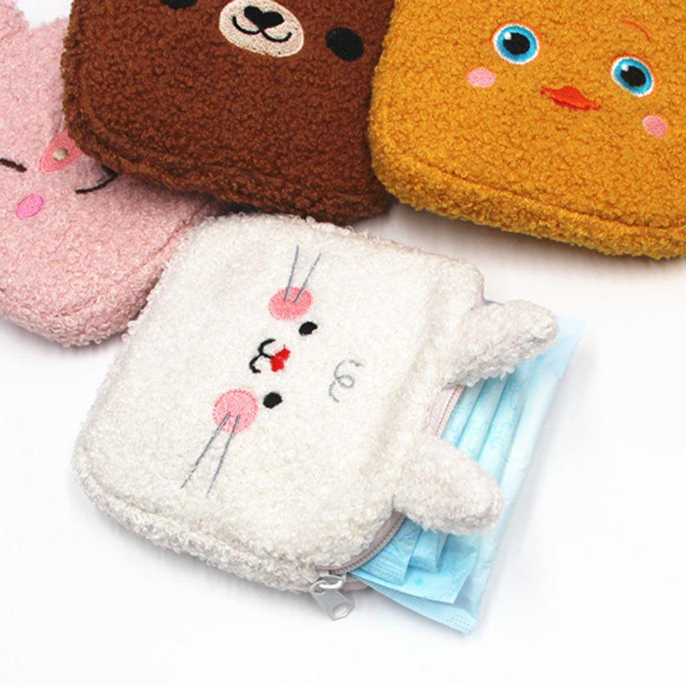 YANN1 Sanitary Pad Pouch Portable Headphone Case Coin Purse Makeup Organizer Cosmetic Bag