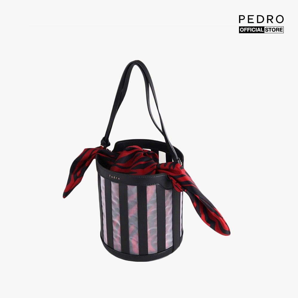 PEDRO - Túi rút dây hình trụ Striped Bucket PW2-16610005-79