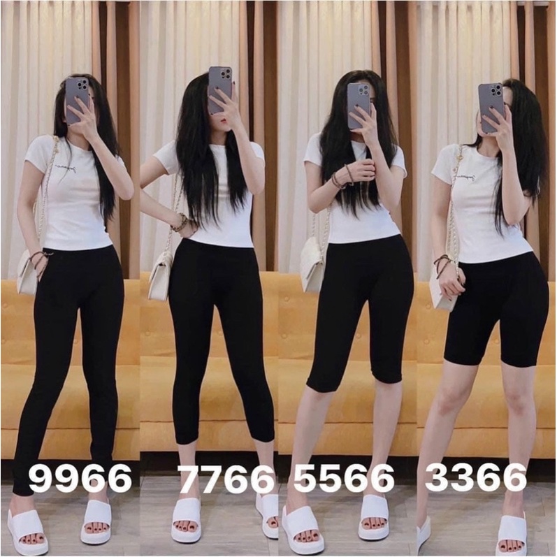 Quần legging Qc 9966 Cạp Cao siêu co dãn quần quốc dân thông dụng mặc hằng ngày ạ
