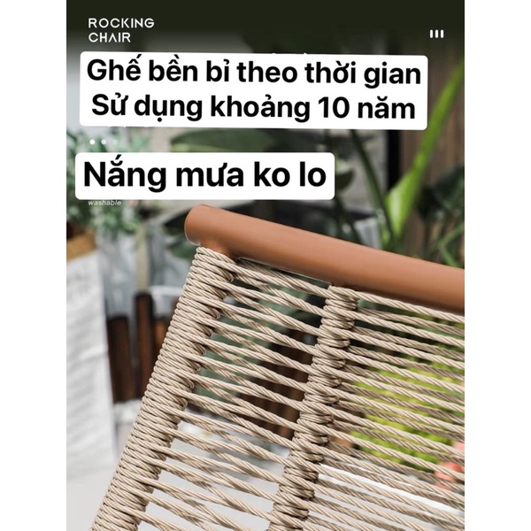 Ghế mây tựa thư giãn Meiqi Rocking Chair cho người lớn.