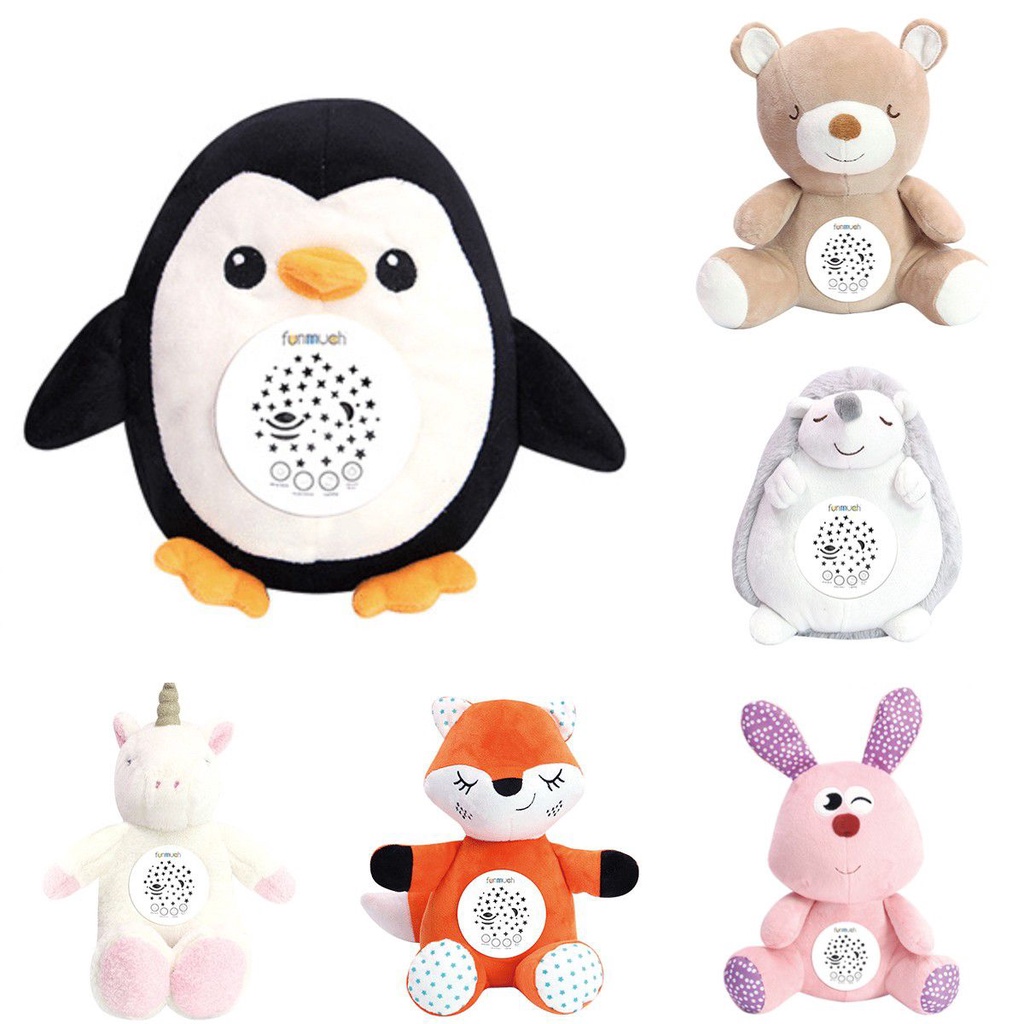 Đồ chơi nhồi bông Hình Anmalis Phát Ra Âm Thanh Và Ánh Sáng Ban Đêm Cho Bé