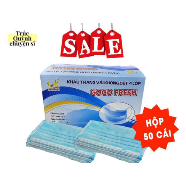 [Hộp 50 cái] Khẩu trang y tế 4 lớp kháng khuẩn | BigBuy360 - bigbuy360.vn