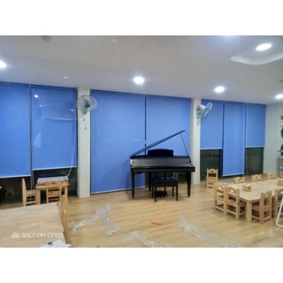 Màn sáo, rèm sáo cuốn VẢI TRƠN, 4 màu, gia công theo yêu cầu