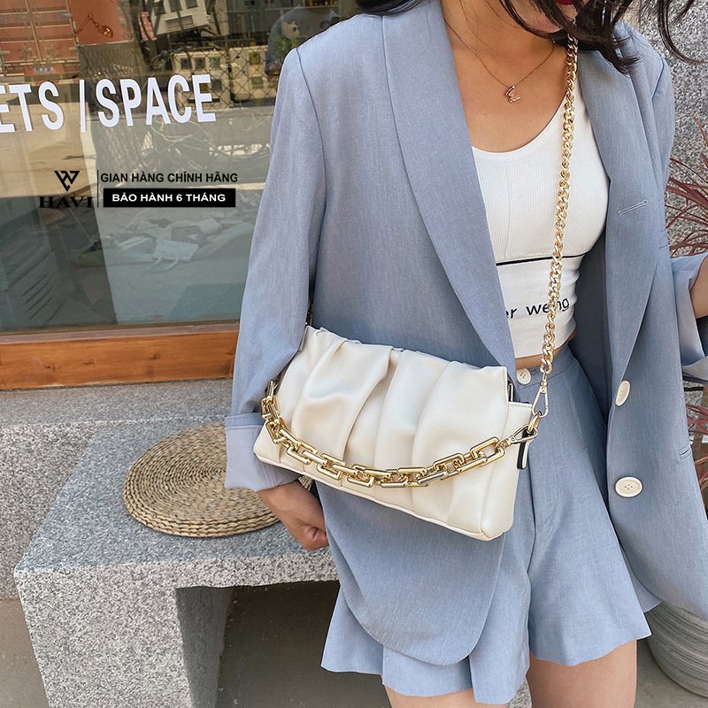 Túi Xách Nữ phối dây xích Đẹp, Đeo Chéo, Đeo Vai, Xách Tay Đi Chơi, Đi Làm Thời Trang Cao Cấp Havi TX065